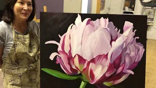 Dina discovers the Blooms Painting method with Jacqueline Coates