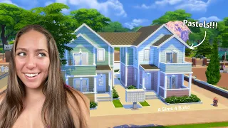 Can I build realistic pastel apartments? | The Sims 4 Speed Build | No CC