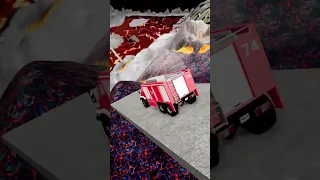 Fire truck vs lava #beamngdrive #trucks