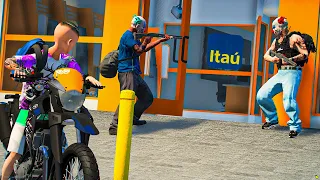 O GRANDE ROUBO AO BANCO ITAU | GTA 5: VIDA DO CRIME #92