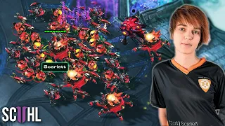 Scarlett's MASSIVE ZERG SWARM - Starcraft 2: Scarlett vs. Creator