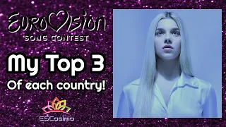 Eurovision Song Contest: MY TOP 3 Of Each Country | 2000-2020