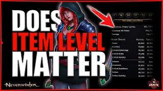 Does item level matter ? Neverwinter