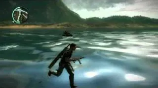 Just Cause 2 Rico stunt walking on water glitch