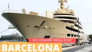 Billionaire MEGA YACHT -  DILBAR IN BARCELONA SPAIN