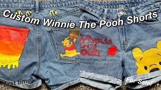 Custom Winnie The Pooh Shorts! Watch Me Work | DIY |