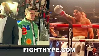 RYAN GARCIA SENDS DEVIN HANEY A MESSAGE FROM RINGSIDE; REMINDS "I KNOW WHAT CAN GET HIM"