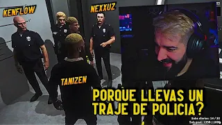 REACCION de TANIZEN al ver a NEXXUZ vestido de POLICIA XDD GTA ROLEPLAY