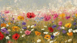 Vintage Wildflower Oil Painting Floral Free Tv Art Wallpaper Screensaver Home Decor Samsung Digital