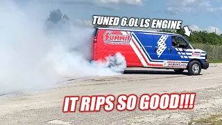 We Turned a 220,000 Mile A/C Work Van Into a BURNOUT MONSTER!!! (Freedom Delivery Van)