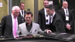 Johnny Depp departs 'The Lone Ranger' premiere at the Sony Center, Berlin, july 19