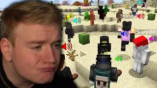 MINECRAFT mit 100 ZUSCHAUERN im VOICECHAT durchspielen