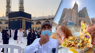 Visiting KAABA 🕋 Sharif & LUNCH 😋 in Makkah Clock Tower | ZAMZAM Tower, Masjid Al Haram Saudi Arabia