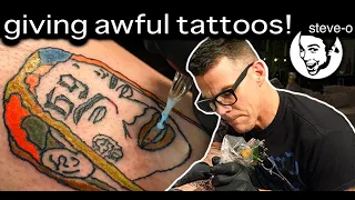 The Craziest Tattoos I've Ever GIVEN! (I'm A Legit Tattoo Artist Now!) | Steve-O