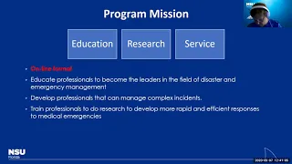 NSU M.S.  in Disaster and Emergency Management Virtual Information Session