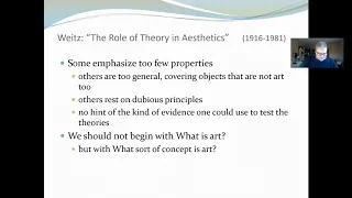 Dr. Jenkins Presents Morris Weitz: The Role of Theory in Aesthetics