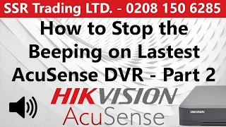 How to Stop Beeping on Hikvision DVR NVR Turn Off Audio Warning HDD Error Part 2