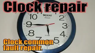 Quartz wall clock repair. Every clock have this fault. Battery consumption defect repair.