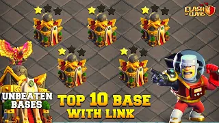 Top 10 *UNBEATEN* Town Hall 16 Base With Link | Th16 Anti Root Rider * WAR , Trophy * Base .