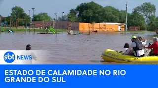 Governo declara estado de calamidade em 336 municípios do RS devido às chuvas|#SBTNewsnaTV(06/05/24)