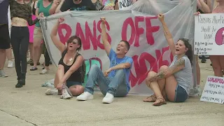 Activists in Covington protest overturning of Roe v. Wade