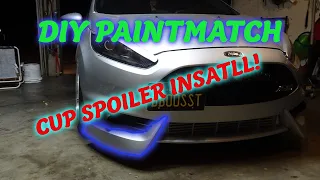 FIESTA ST CUP SPOILER INSTALL// DIY PAINTMATCHING