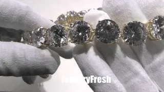 663 Carat Insane 15mm Gold Lab Simulated Diamond Chain JewelryFresh.com Exclusive