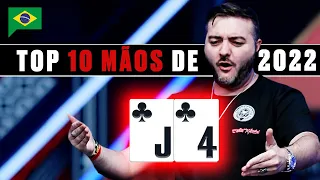 As 🔝10 MELHORES MÃOS DE POKER de 2022 ♠️ PokerStars Brasil