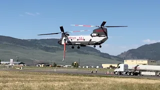 Billings Flying Service CH-47D N562AJ take off