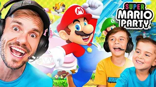 SUPER MARIO PARTY NO NINTENDO SWITCH COM FAMÍLIA BRANCOALA