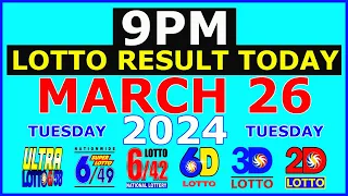9pm Lotto Result Today March 26 2024 (Tuesday)