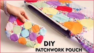 Sewing Projects For Scrap Fabric #23 | DIY Patchwok Pouch | Thuy Craft