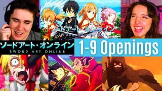REACTING to *1-9 Sword Art Online Openings* SO BEAUTIFUL (First Time Watching) Anime Openings