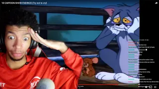 10 CARTOON SHOW ENDINGS Try not to cry LIVE REACTION