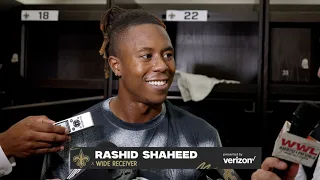 Rashid Shaheed recaps win vs. Panthers, Tony Jones Jr. | New Orleans Saints