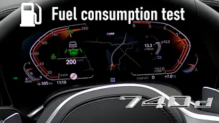 2020 BMW 740d xDrive | Fuel Consumption Test