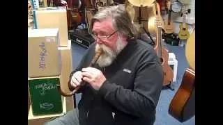 Keith playing a Crumhorn @ Hobgoblin Music Birmingham