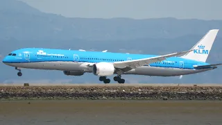KLM Boeing 787-10 Landing at San Francisco Airport