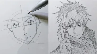 How To Draw Gojo Satoru In Easiest Way! | Jujutsu Kaisen | ss_art1