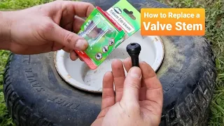 How to Replace a Valve Stem and Seat Tire Bead for a Riding Lawn Mower Rim Air Compressor Trick