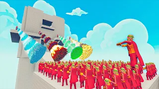 100x GODS + 1x GIANT vs 4x EVERY GOD - Totally Accurate Battle Simulator TABS