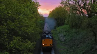 Class 37 on East Anglia PLPR test train!