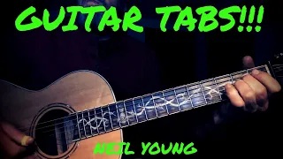 Fingerstyle Guitar tabs easy version Neil Young Needle & The Damage Done {TABS}