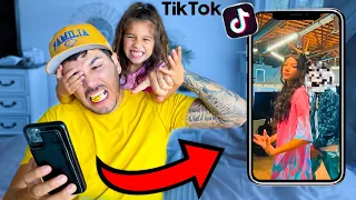 DAD Reacts to 12 Year old Daughter's Private TIKTOKS!! | Familia Diamond