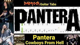 Cowboys From Hell - Pantera- Guitar + Bass TABS Lesson