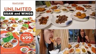 UNLIMITED SSAM & WINGS | FEAST & FIRE || ZENNY GO #MUKBANG #YUMMP