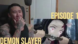 Reacting to DEMON SLAYER for the FIRST TIME | Demon Slayer S1 E1