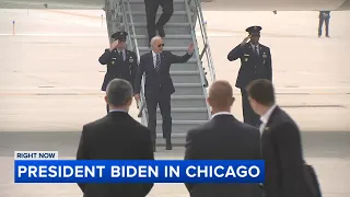 President Joe Biden arrives in Chicago for economic speech