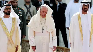 Pope Francis welcomed by Abu Dhabi's Crown Prince as he visits presidential palace