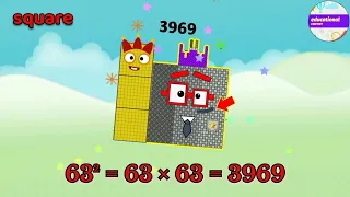 MULTIPLICATION OF NUMBERBLOCKS BIG NUMBERS | GIANT NUMBER SQUARE 61 to 70 @Educationalcorner110